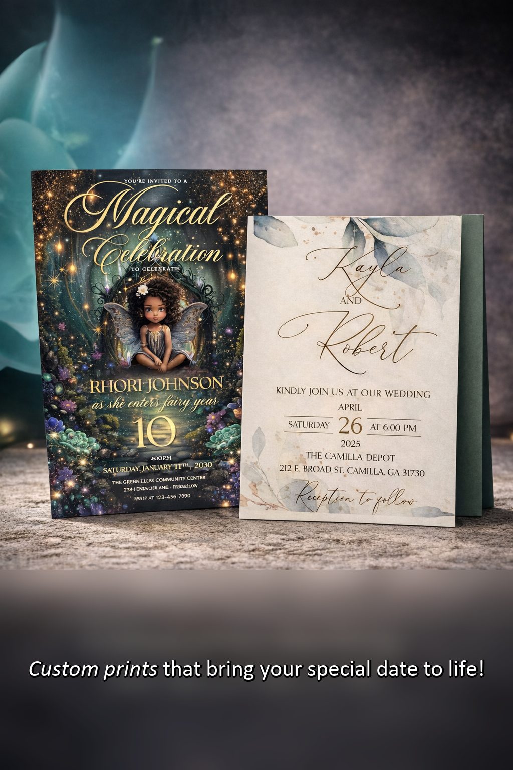Custom invitations and event prints