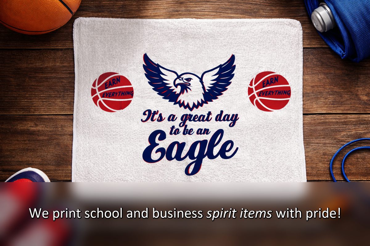 Custom printed school and business spirit items